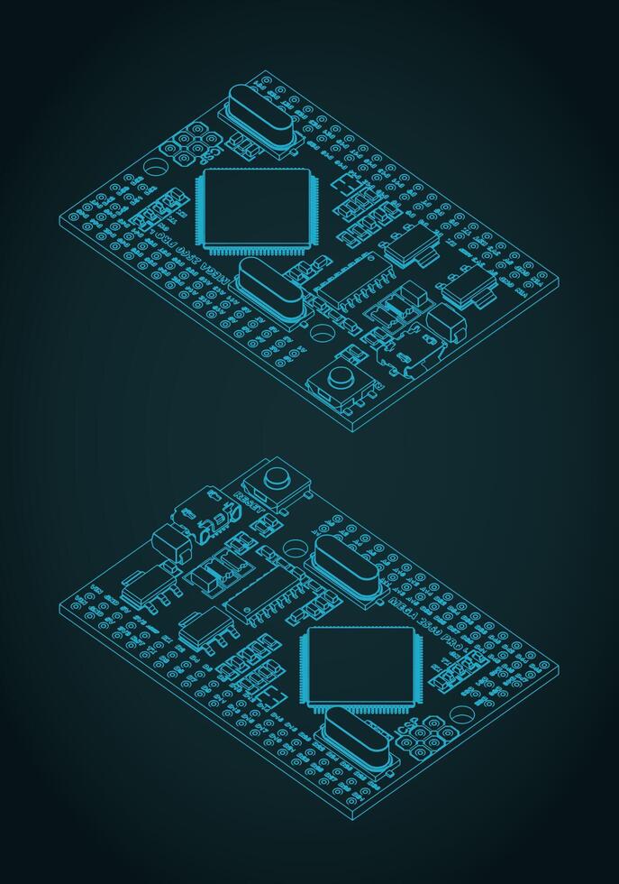 arduino mega Pro isométrica dibujos vector