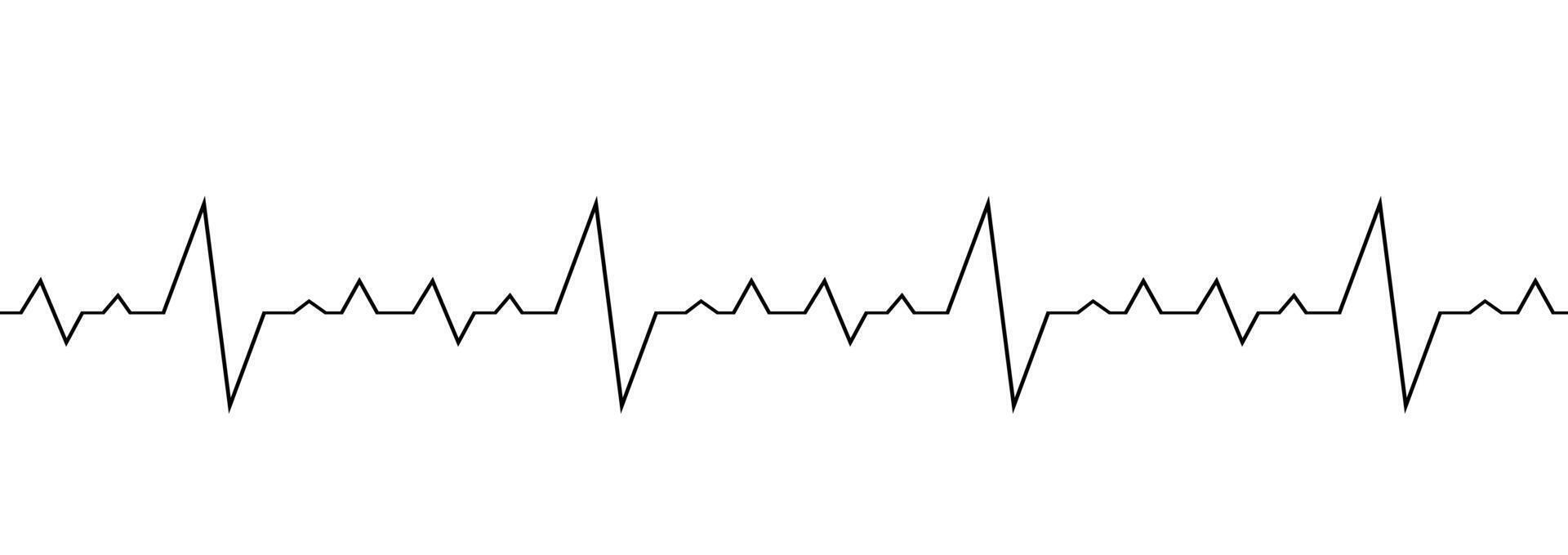 Minimal heartbeat line symbol showing pulse rhythm on white background representing health and cardiology concept vector