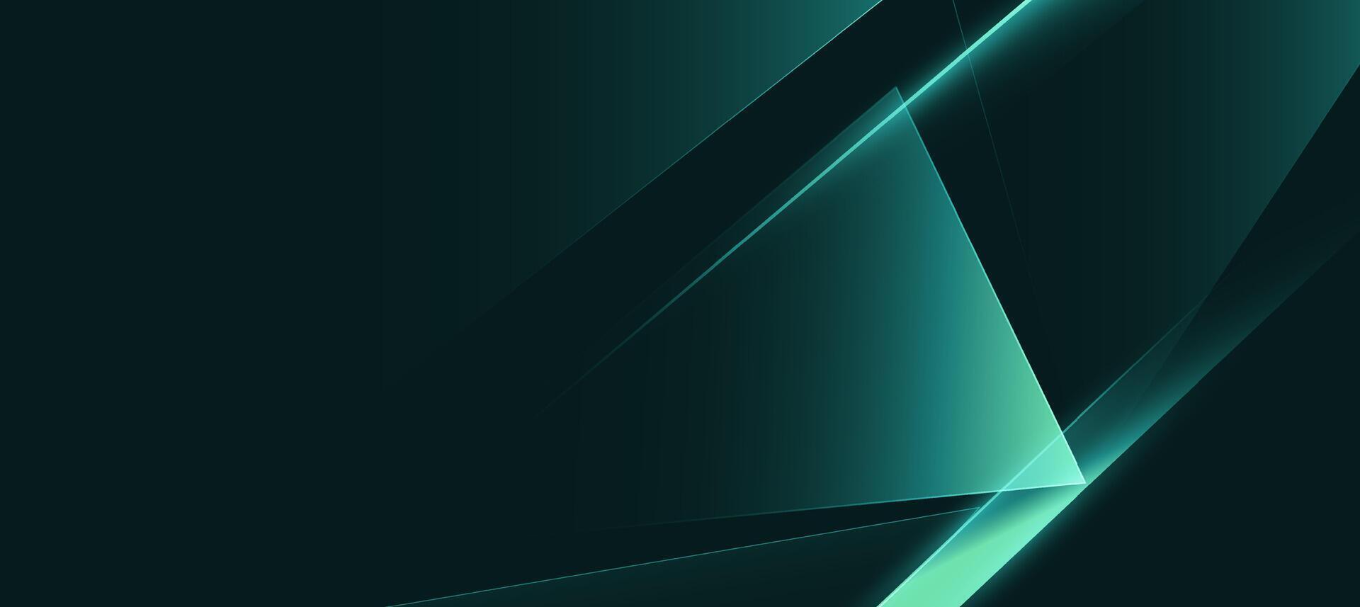 Abstract Glowing Lines With Green Black Modern Geometric Background For Ads Banner Or Web Background vector