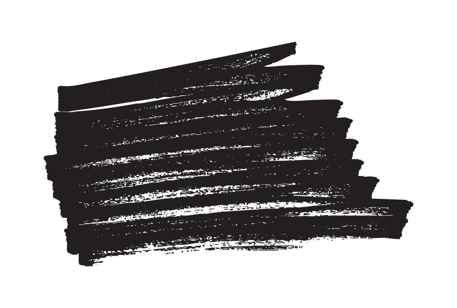 Hand-drawn black marker scribble. Grunge highlight texture isolated on a white background for design elements. vector