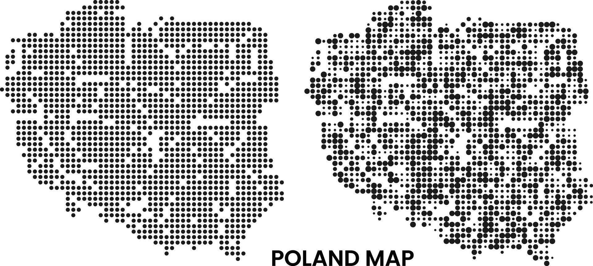 Poland map in dotted pattern of realistic border art with dot shape vector