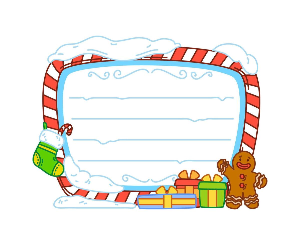 Festive holiday note frame illustration vector