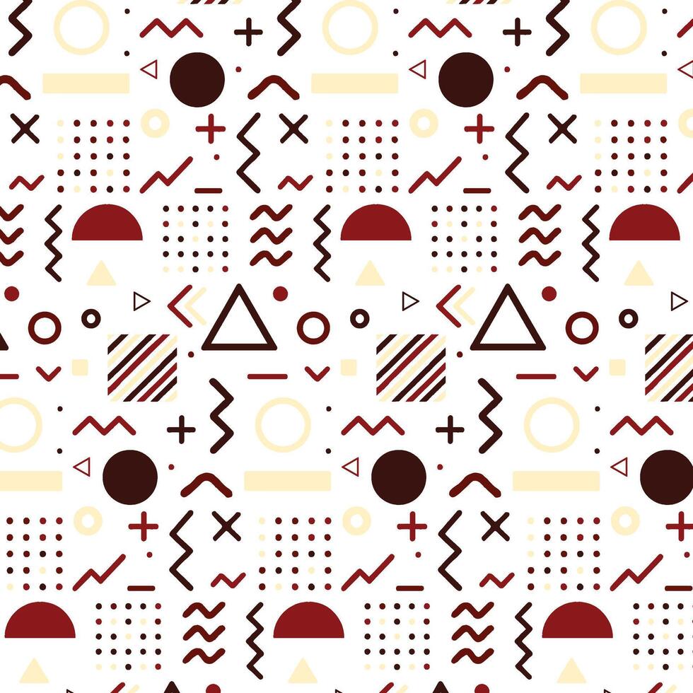Trendy Memphis Abstract Background Set vector