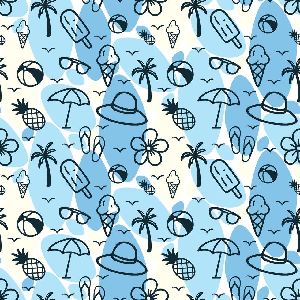 Boho Summer Abstract Pattern Set vector