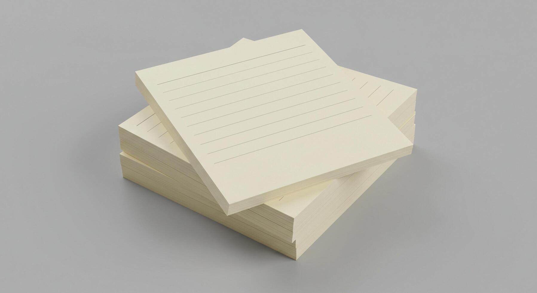 Stack of Lined Notepad Paper for Writing Notes and Reminders photo