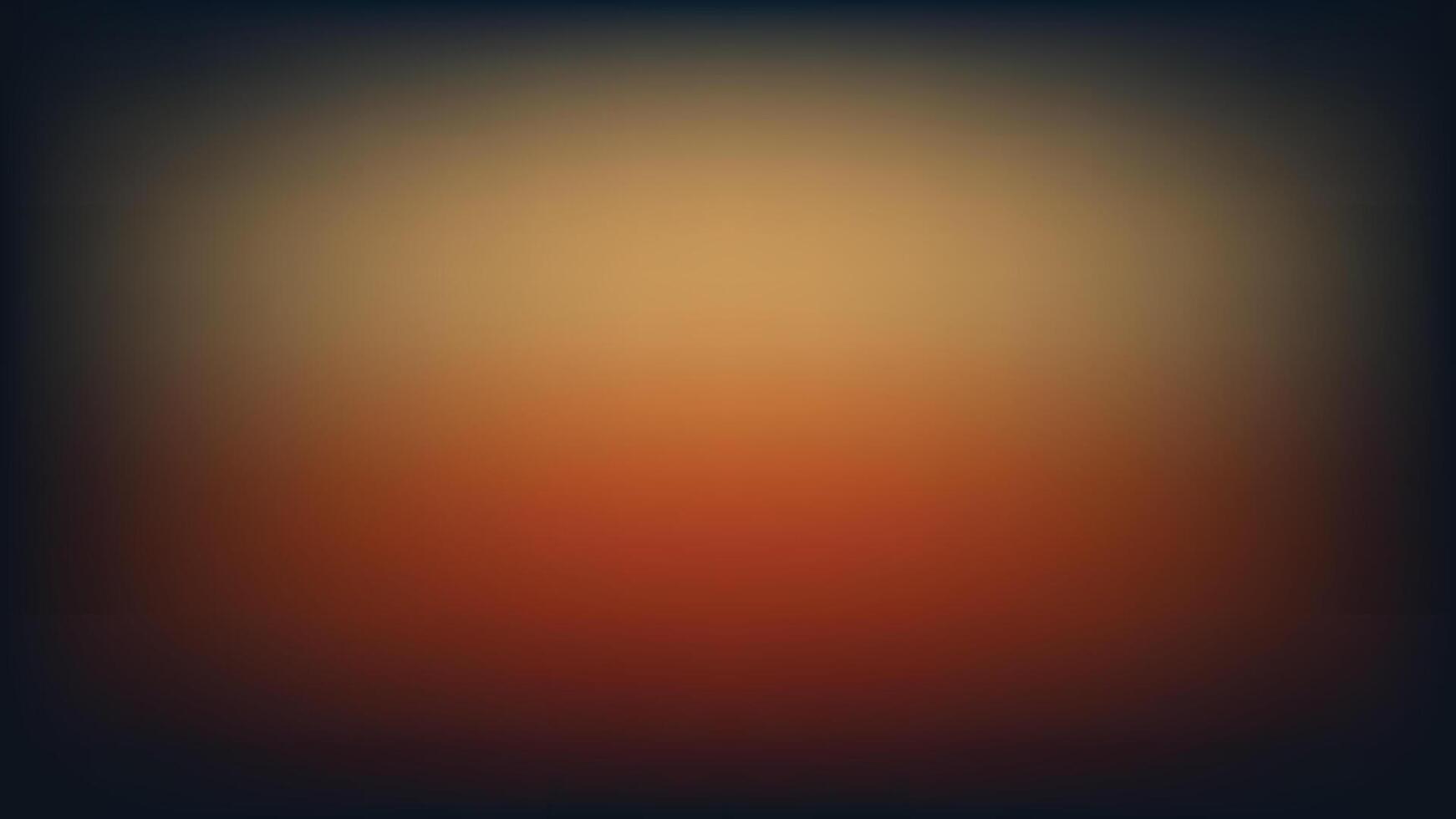 Dark blue to warm orange gradient abstract with vignette effect vector