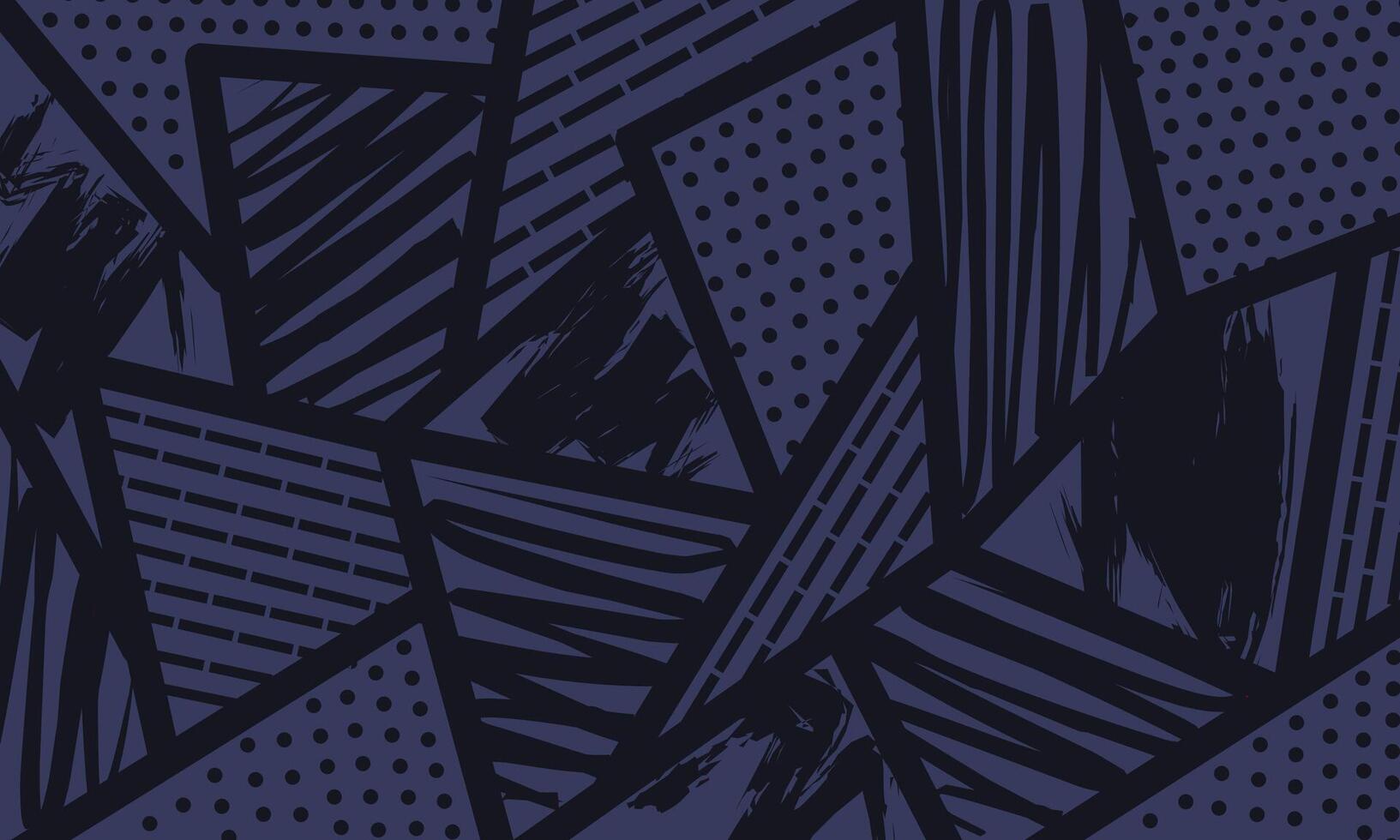 Abstract dark blue geometric background with jersey pattern and random triangle shapes combined with line texture, creating a modern sporty design vector