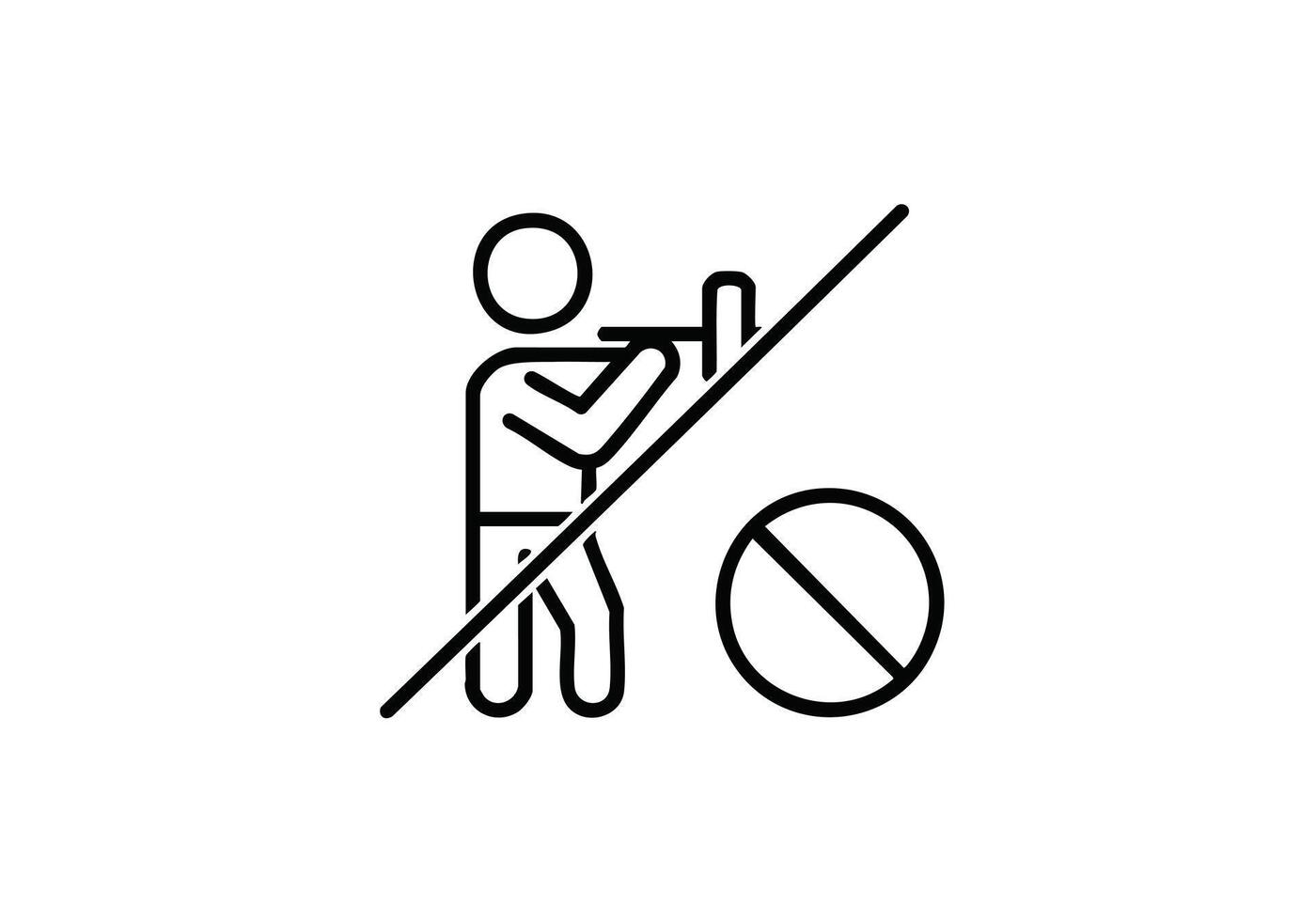 Say no to violence with this simple sign, a powerful icon for peace and conflict resolution, fostering understanding and nonviolence in every community vector