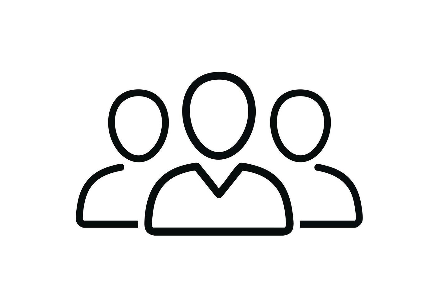 Teamwork makes the dream work team collaboration symbol for business success and community, showing unity and connection between people, black and white vector