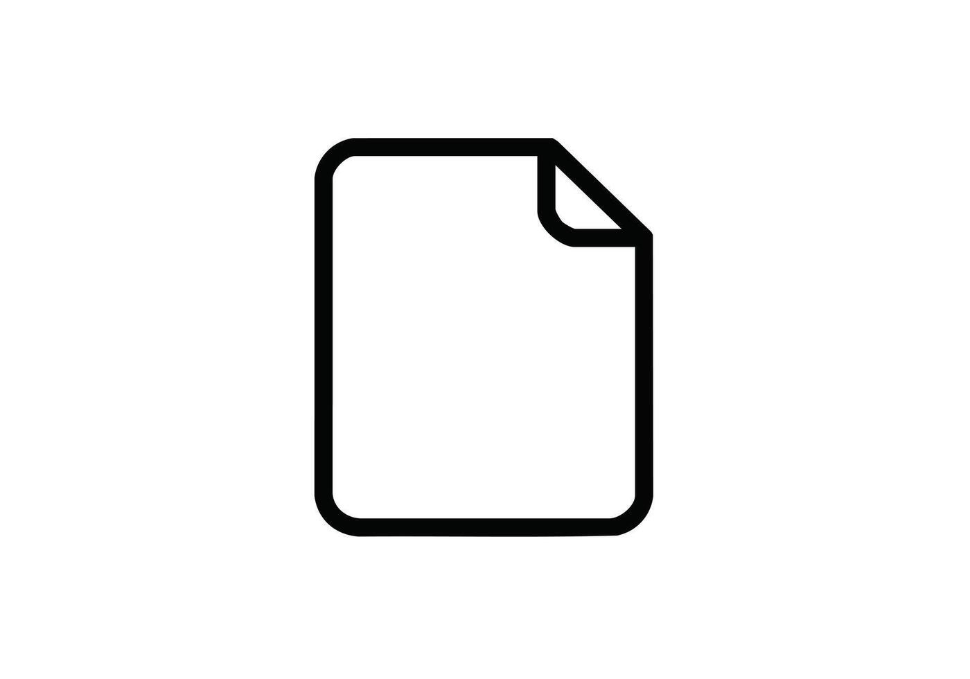 Clean document icon perfect for website designs or app interfaces needing a file symbol, modern and minimalist style ensures easy integration vector