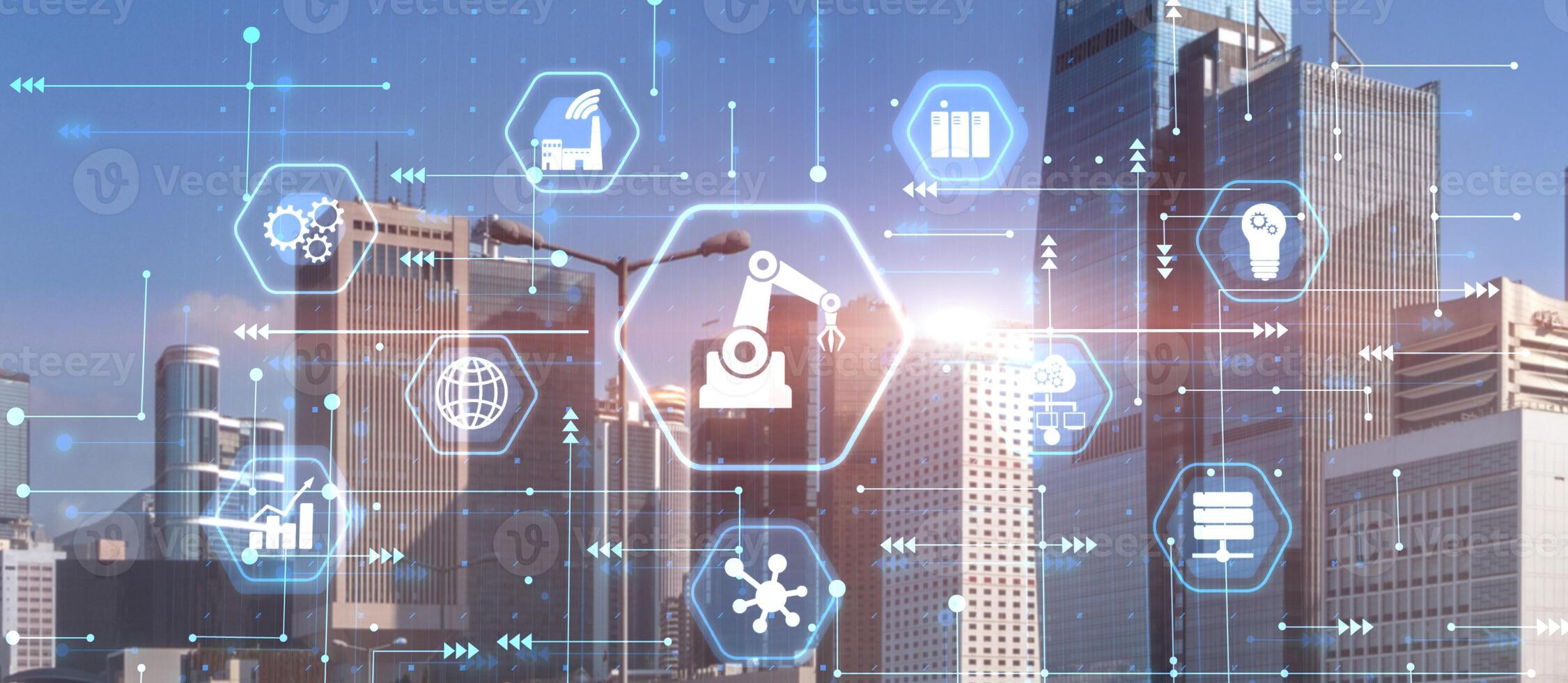 RPA icon Robotic Process Automation system. Artificial intelligence concept photo