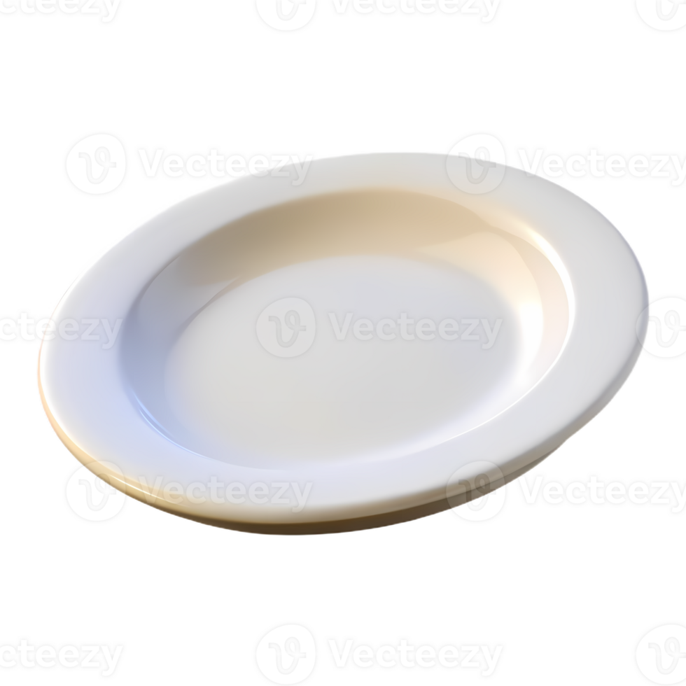 isolado branco cerâmico prato em transparente fundo, esvaziar volta prato para Comida apresentação png