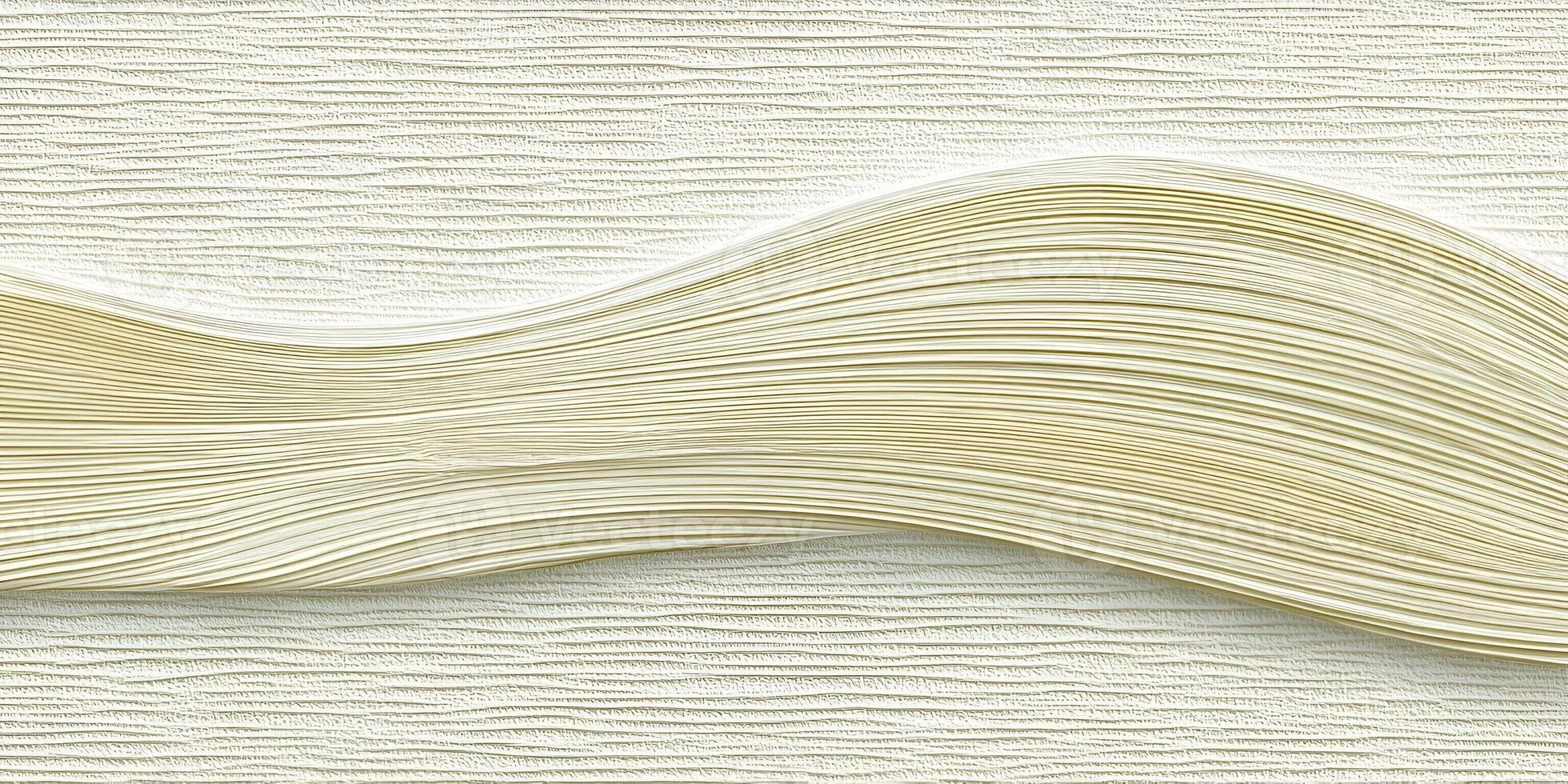 A flowing wave pattern with horizontal lines creates an abstract textured background in cream and light beige tones photo