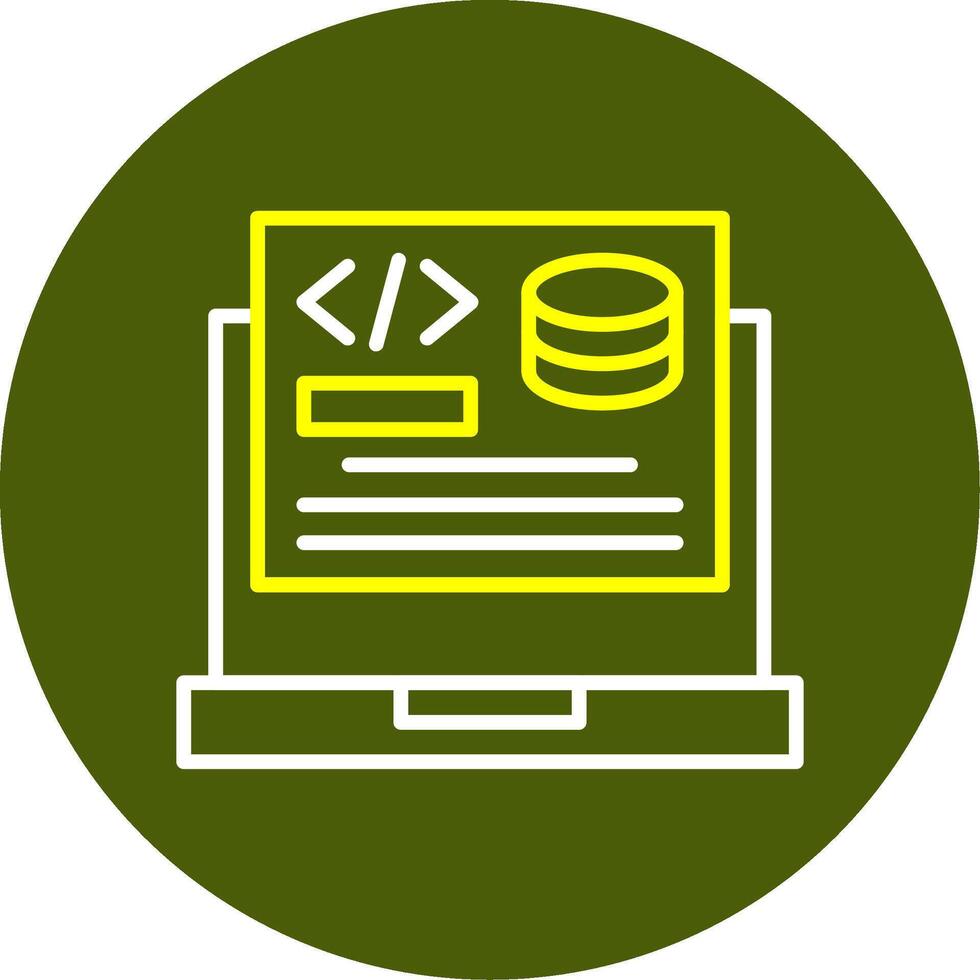 Backend Development Line Two Color Icon vector