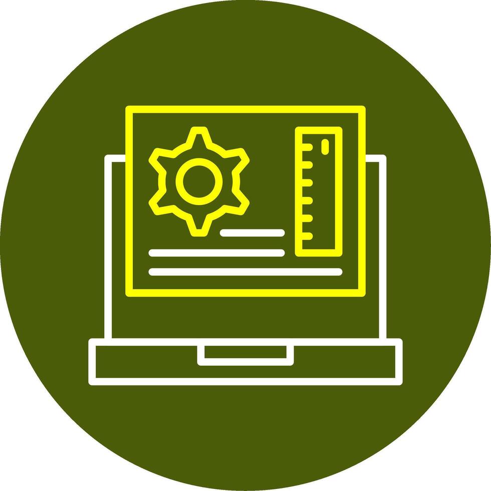 App Development Line Two Color Icon vector