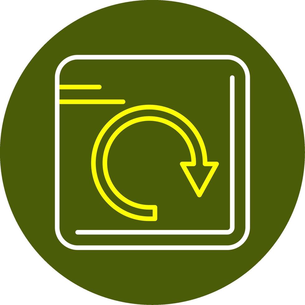 Redo Line Two Color Icon Design vector