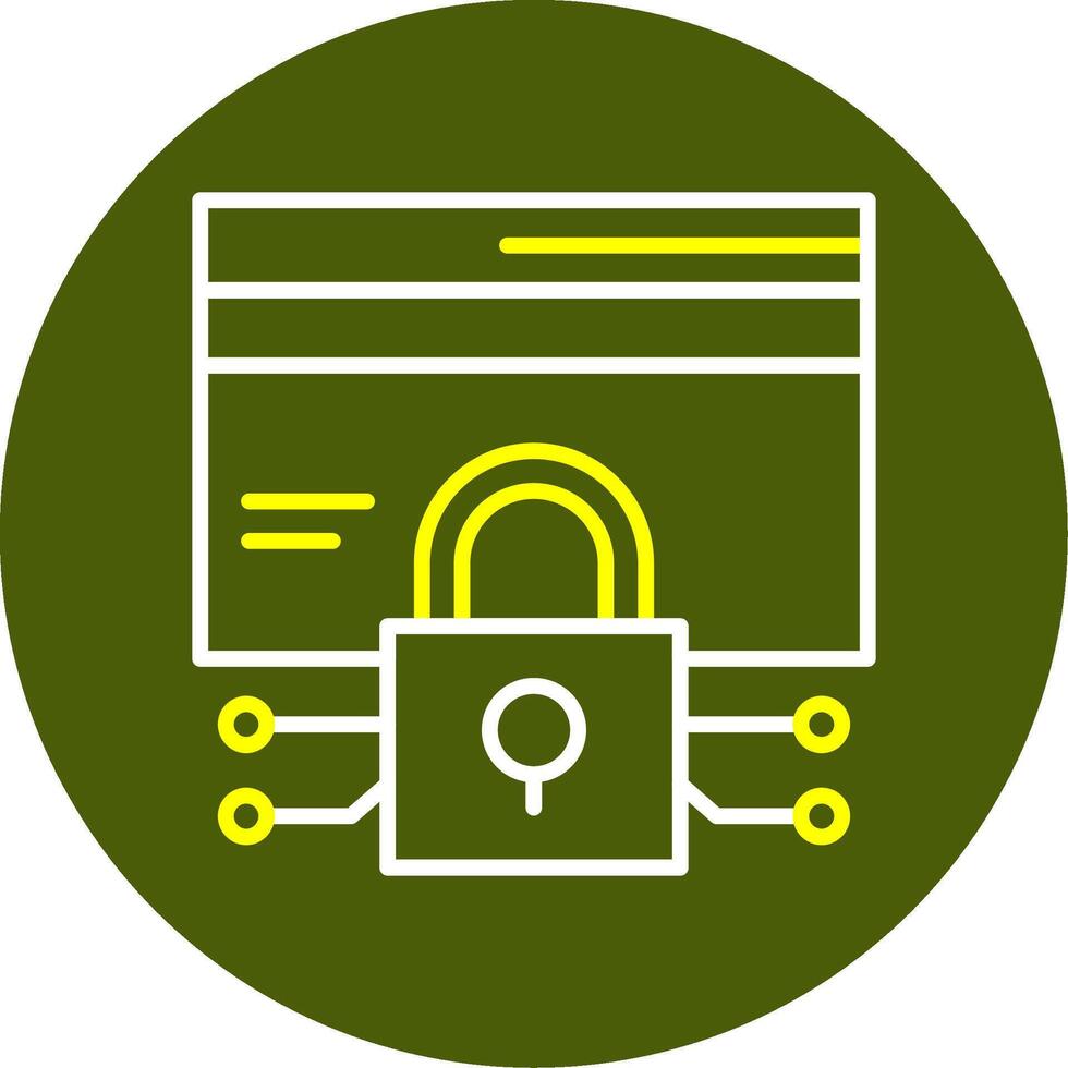 Data encryption Minimal Line Two Color Icon Design vector