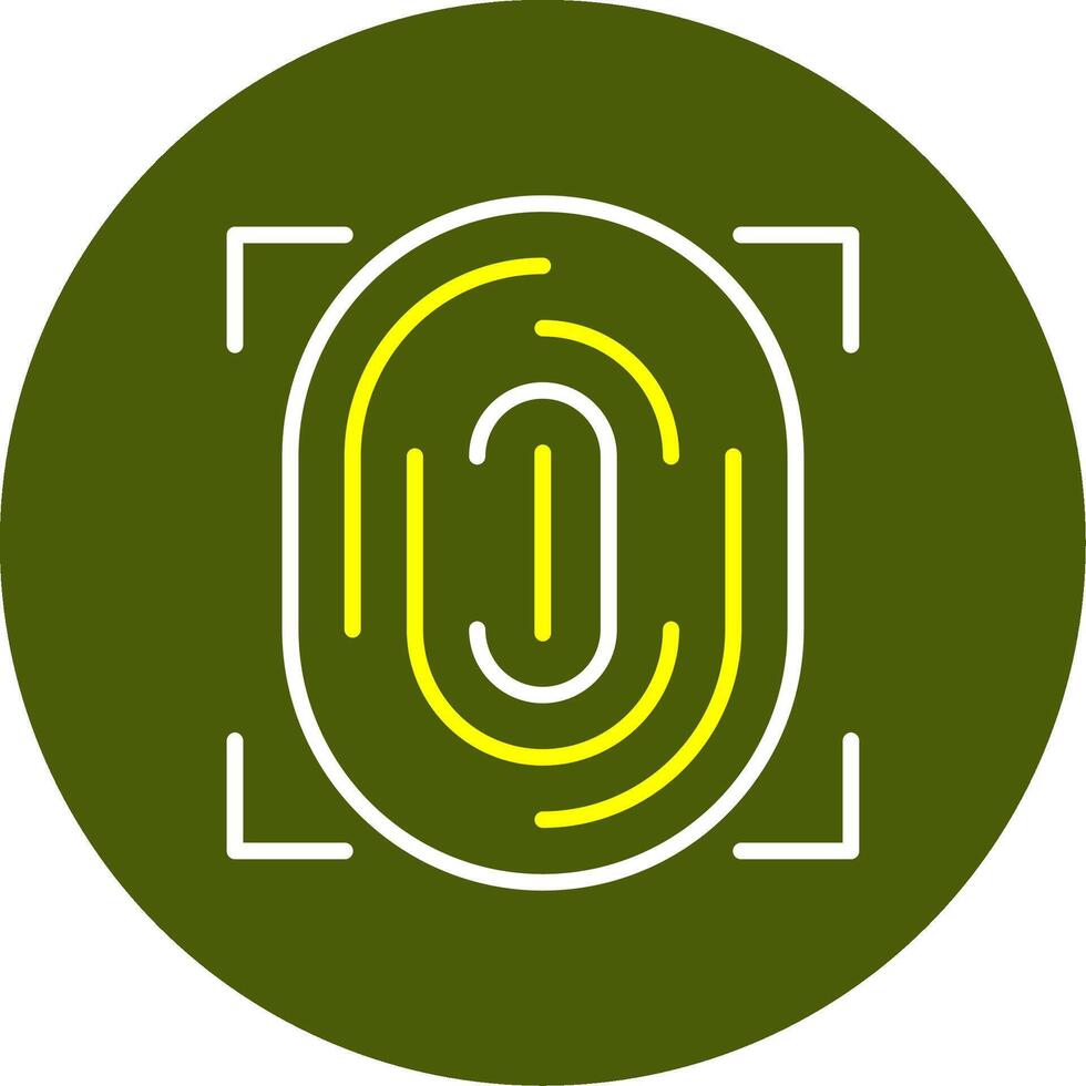 Biometric authentication Minimal Line Two Color Icon Design vector