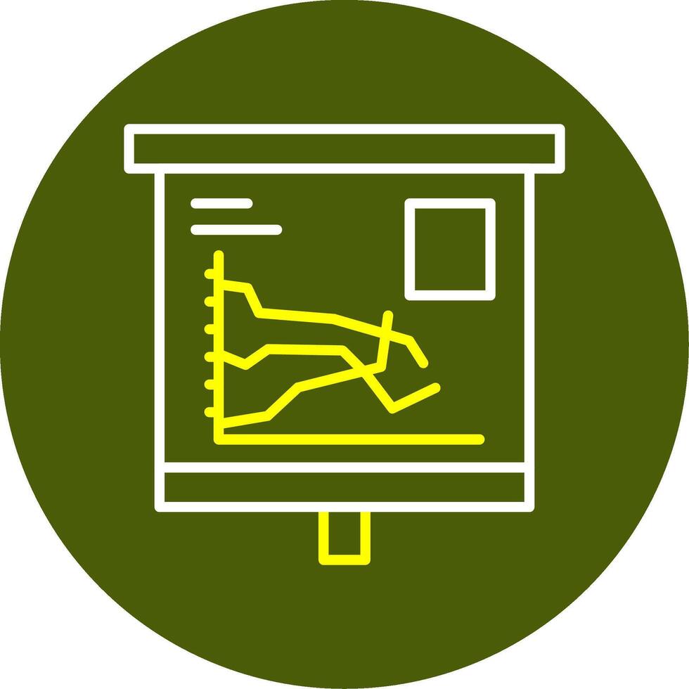 Multiple Line Graph Minimal Line Two Color Icon vector