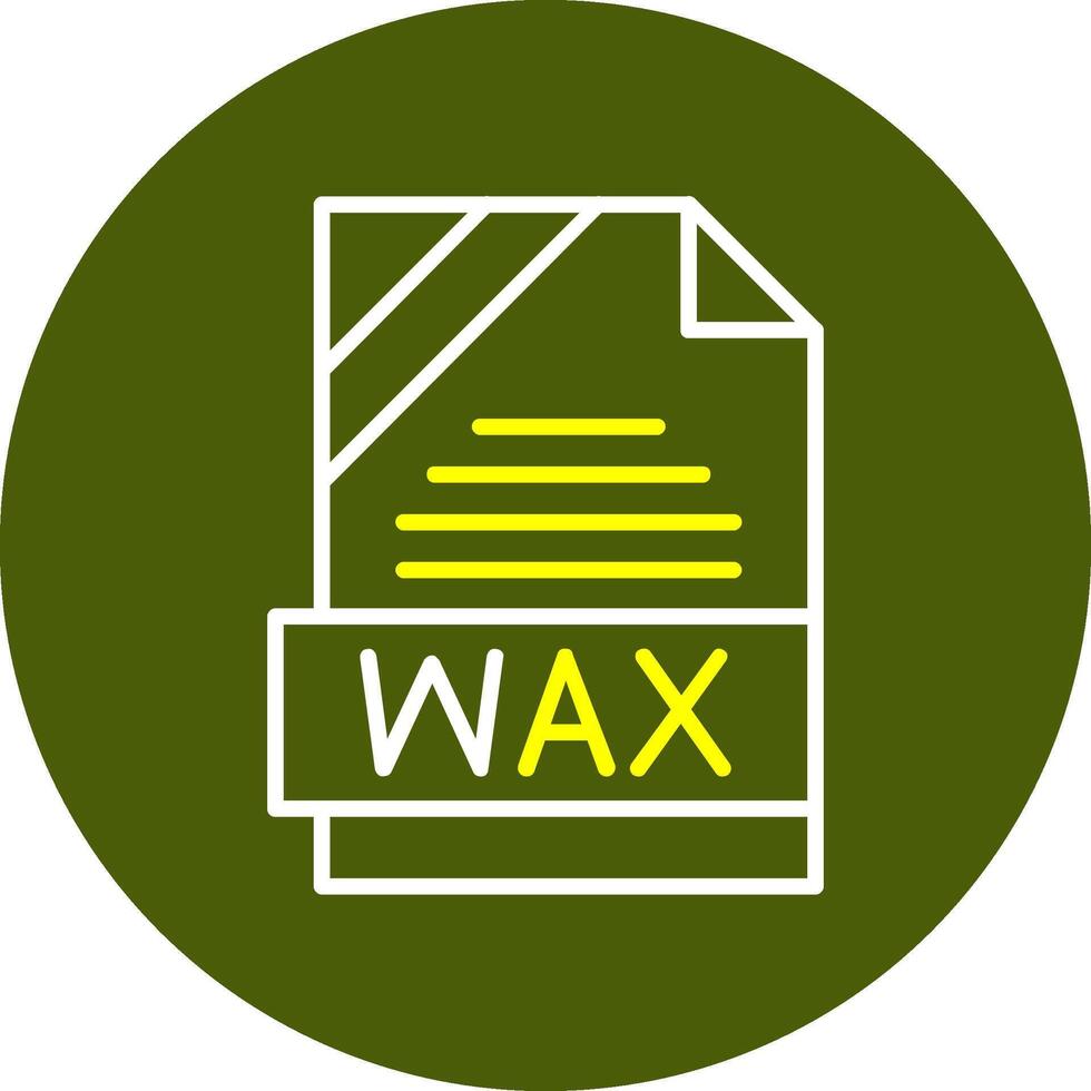WAX Format Minimal Line Two Color Icon vector