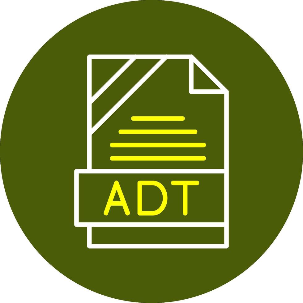 ADT Format Minimal Line Two Color Icon vector