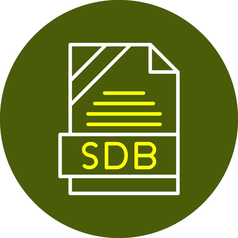 SDB Format Minimal Line Two Color Icon vector