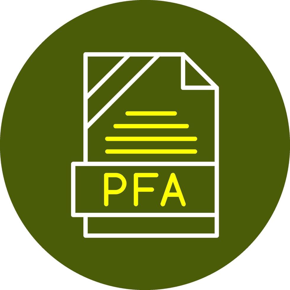 PFA Format Minimal Line Two Color Icon vector