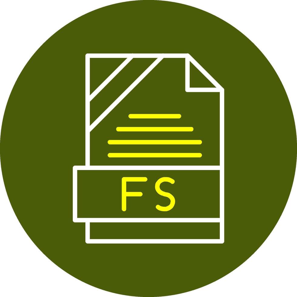 FS Format Minimal Line Two Color Icon vector