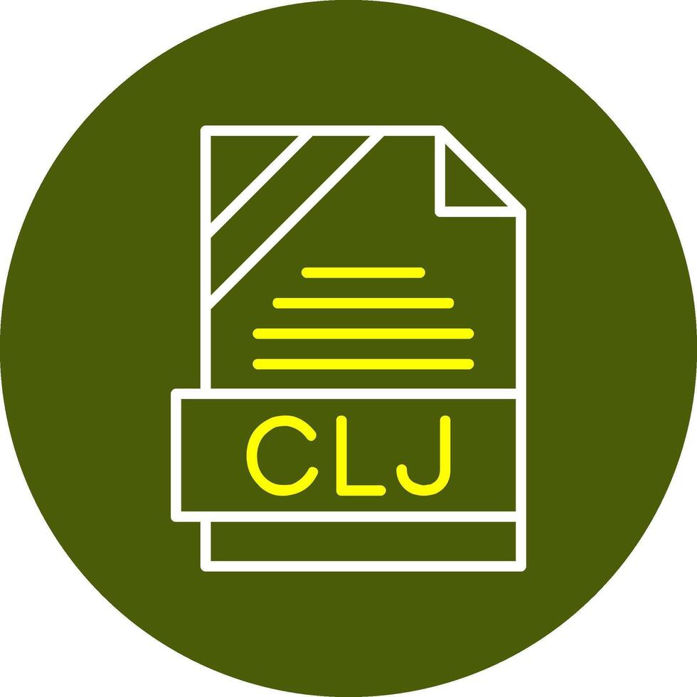 clj formato mínimo línea dos color icono vector