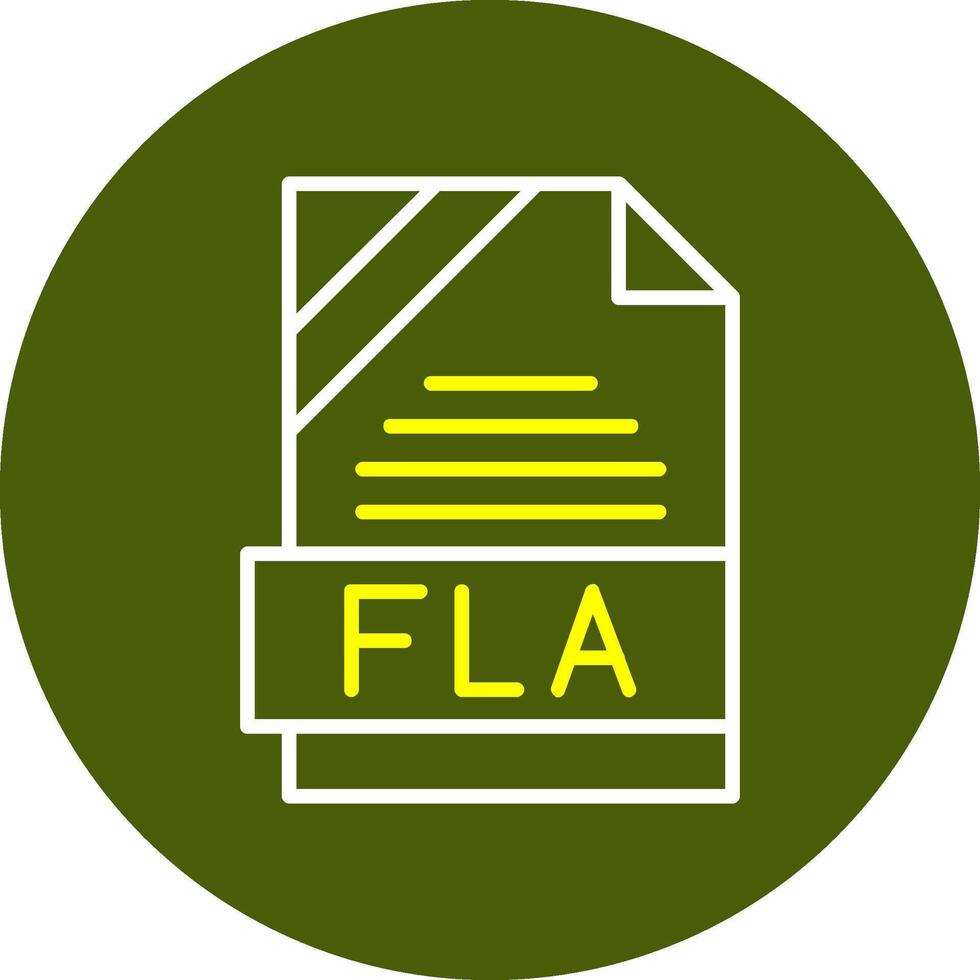 fla formato mínimo línea dos color icono vector