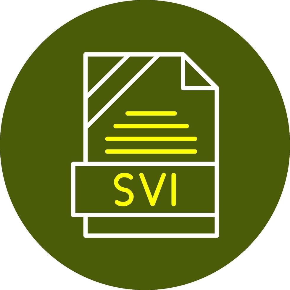 SVI Format Minimal Line Two Color Icon vector