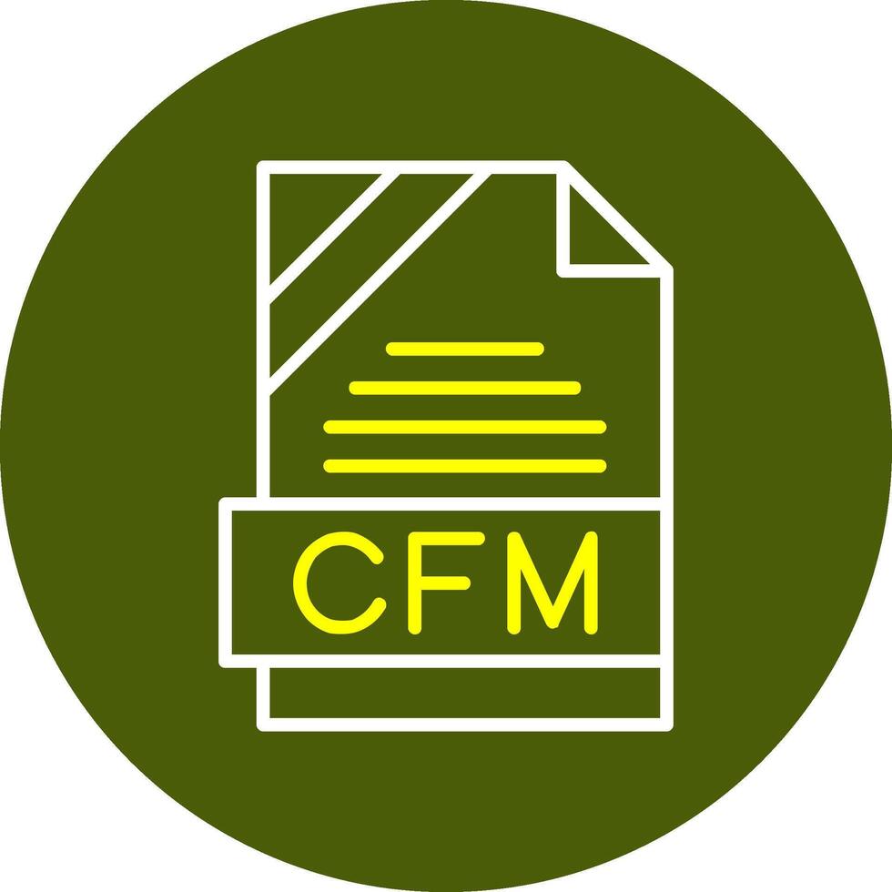 CFM Format Minimal Line Two Color Icon vector
