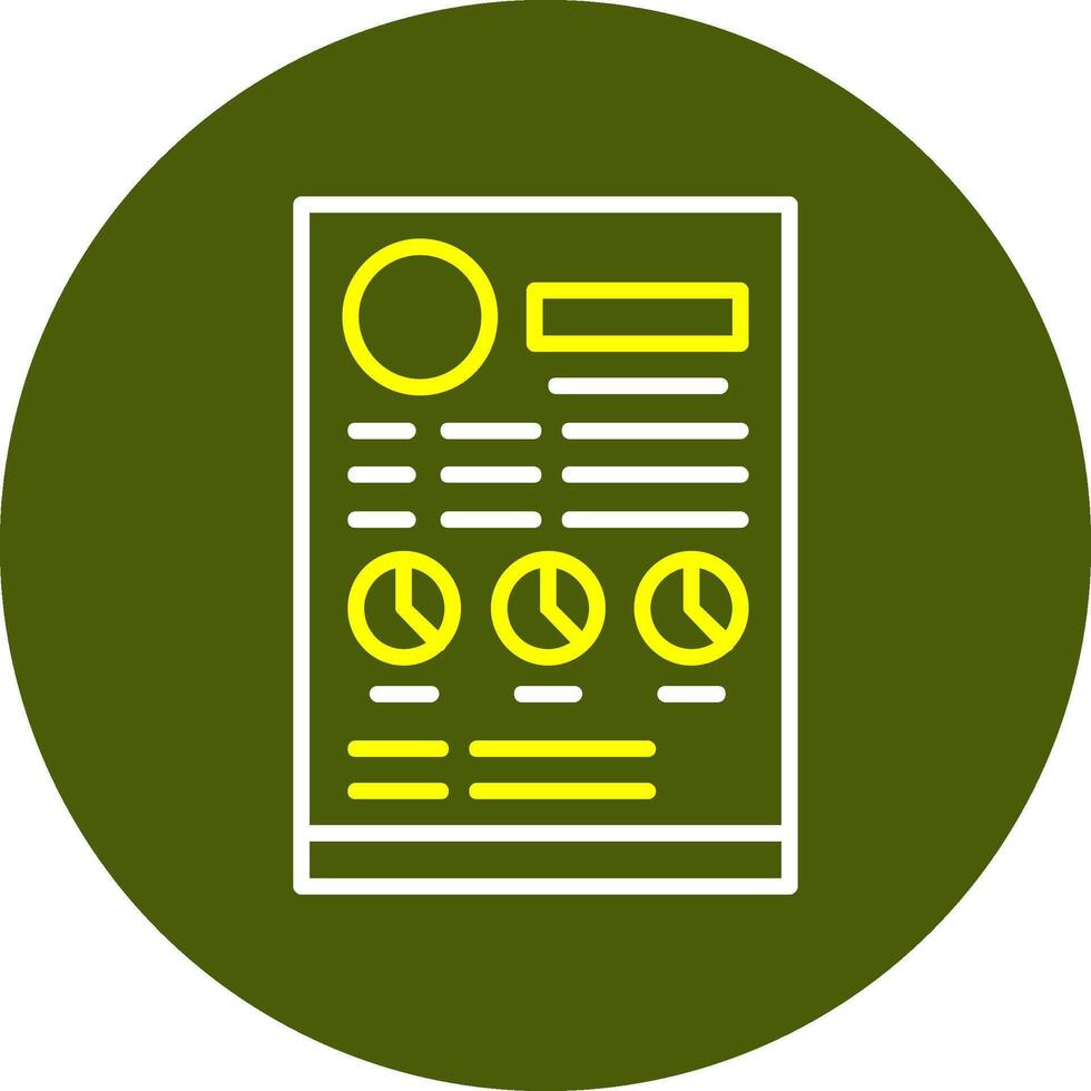 CV Minimal Line Two Color Icon vector