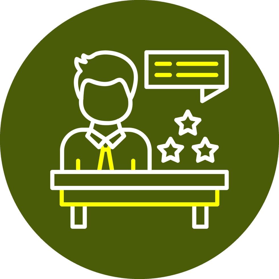 Interviewer Minimal Line Two Color Icon vector