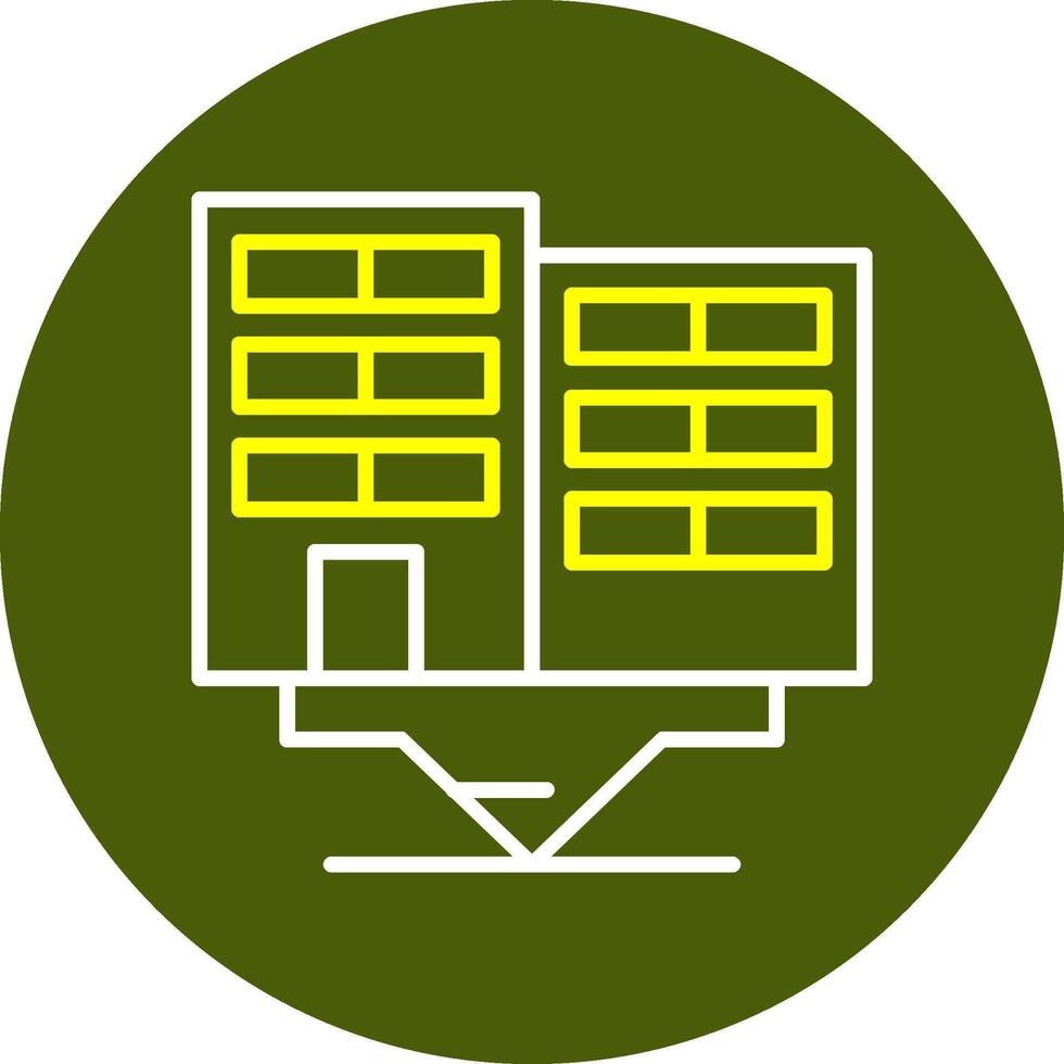 Office Location Minimal Line Two Color Icon vector