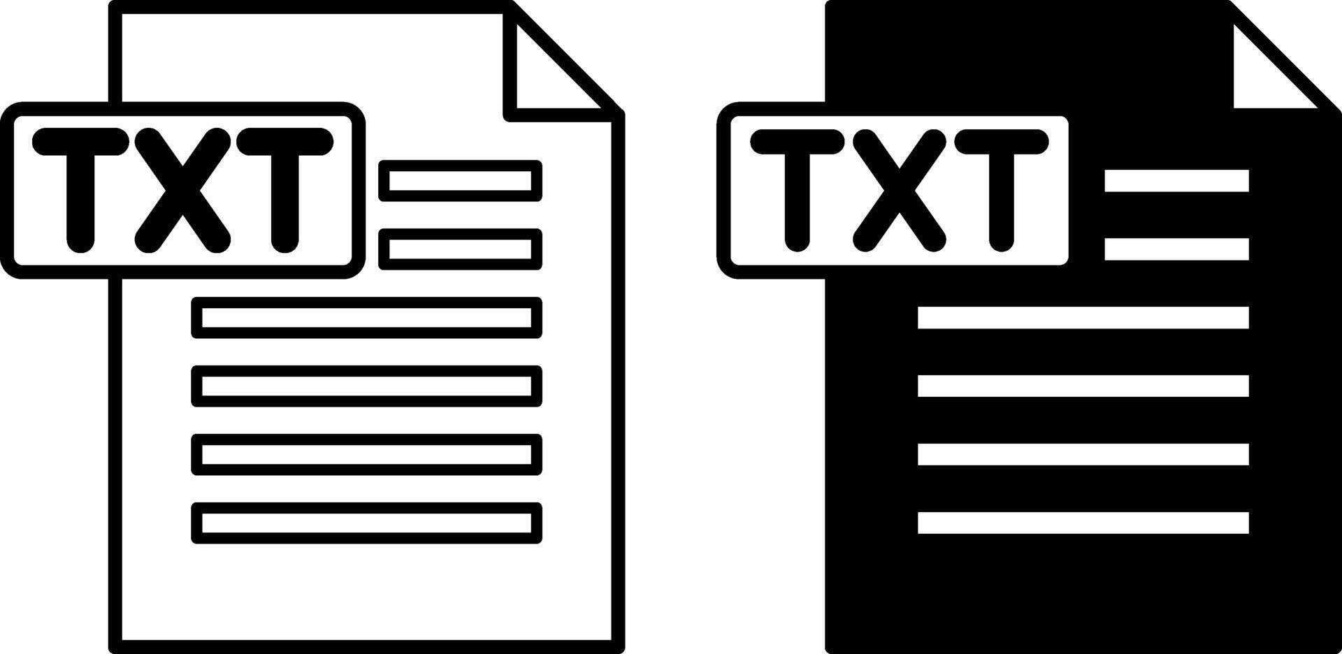 Text File Icons. Black and White Illustrations. Computer File Containing Text Data. Download Concept vector