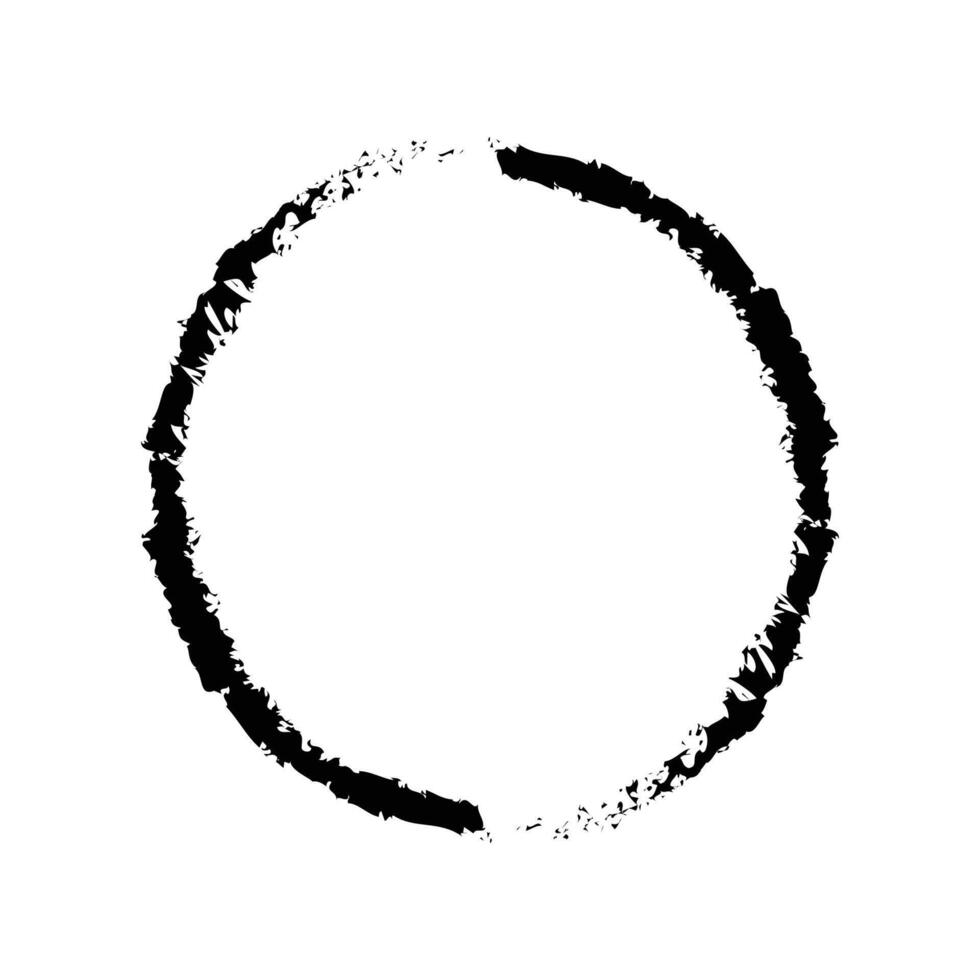 Grunge circle and Ellipse frames. Set of black ink ball. Collection of Ellipse borders and circle stamp imprints. Isolated on white background. vector