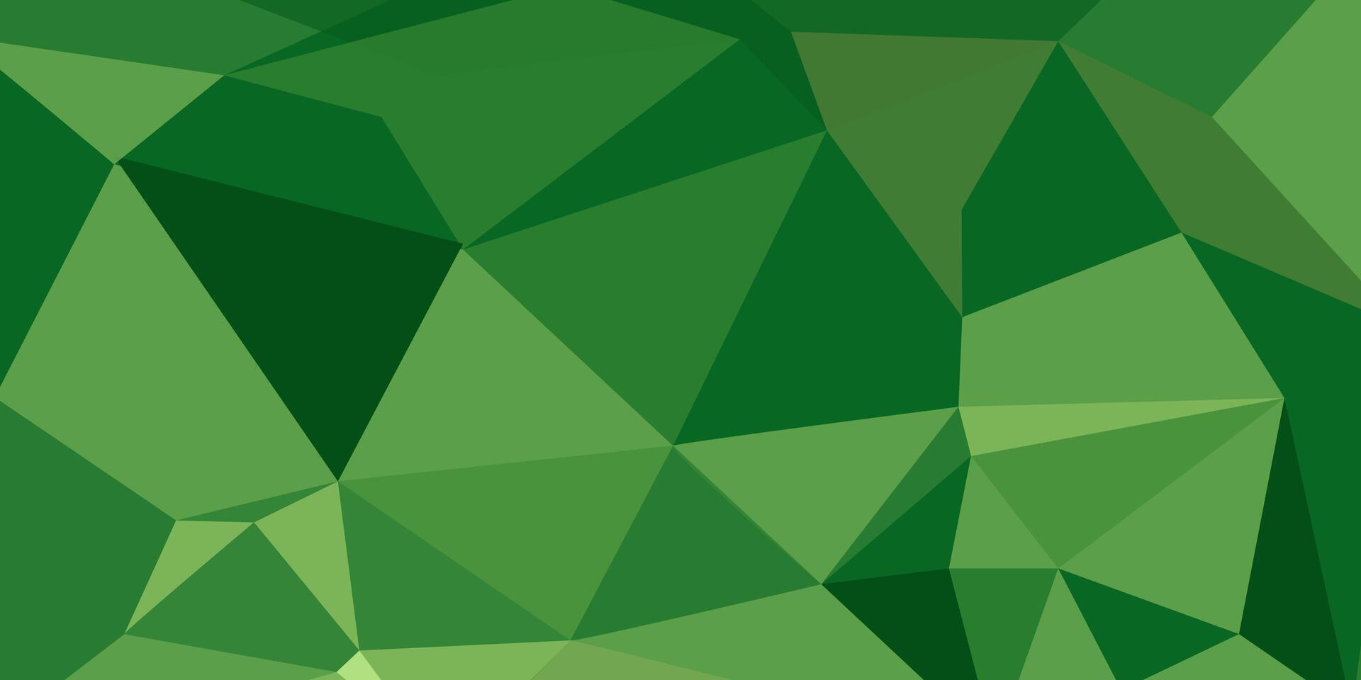 Abstract green low poly background with geometric triangular shapes and modern polygon design. vector