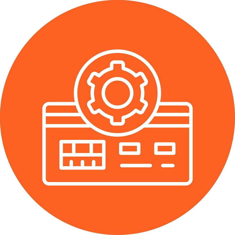 Credit Card Configuration Settings Multi Color Circle vector