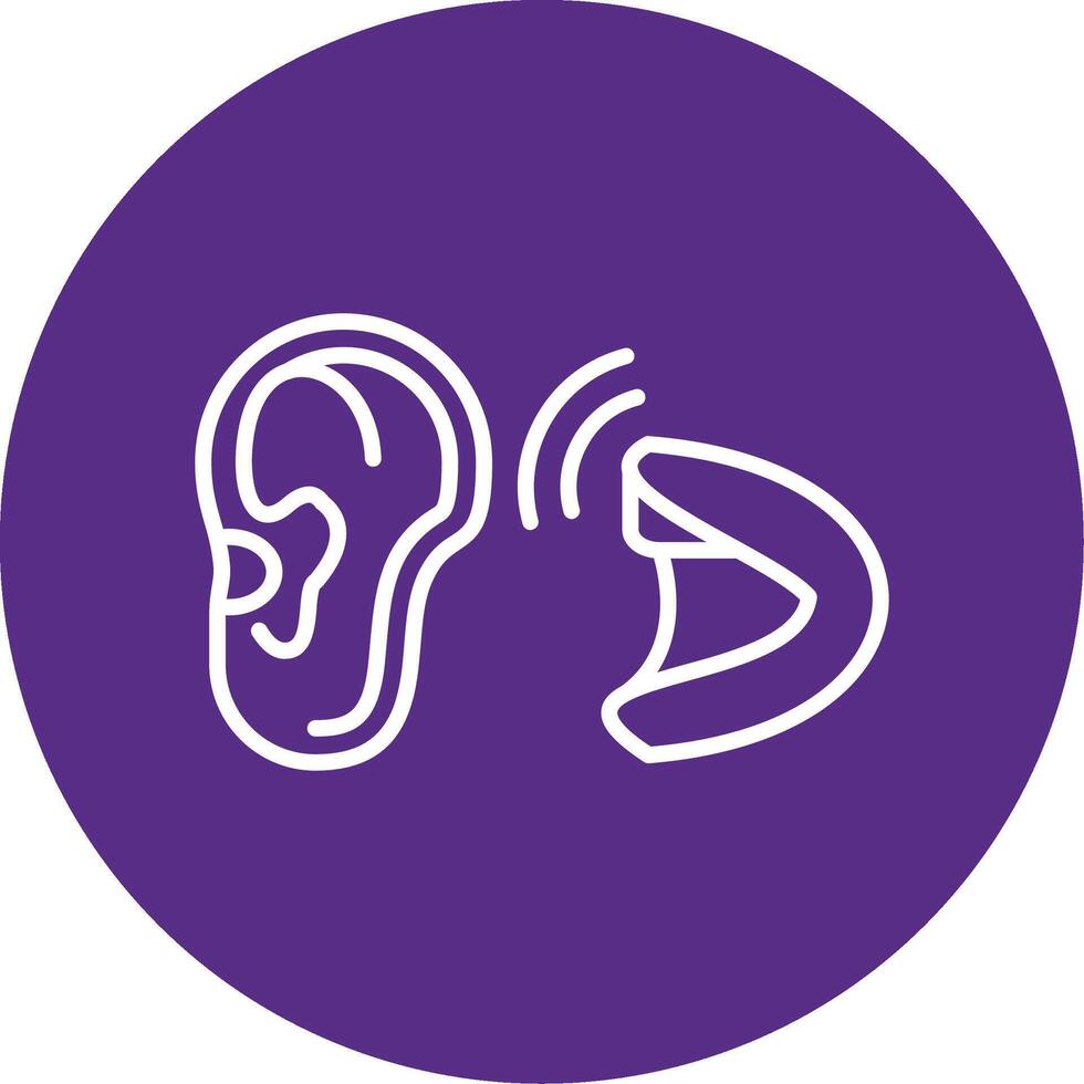 auditivo nervio función multi color circulo vector