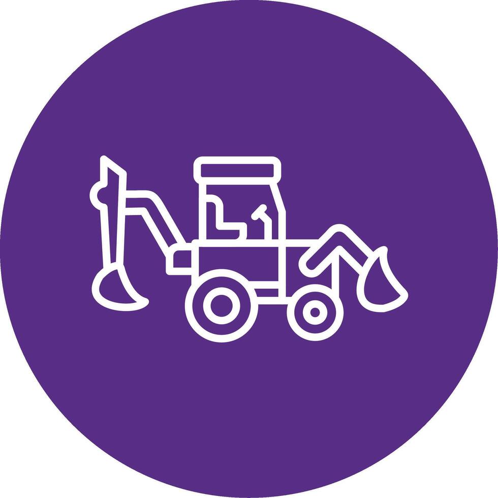 multifuncional retroexcavadora cargador multi color circulo vector