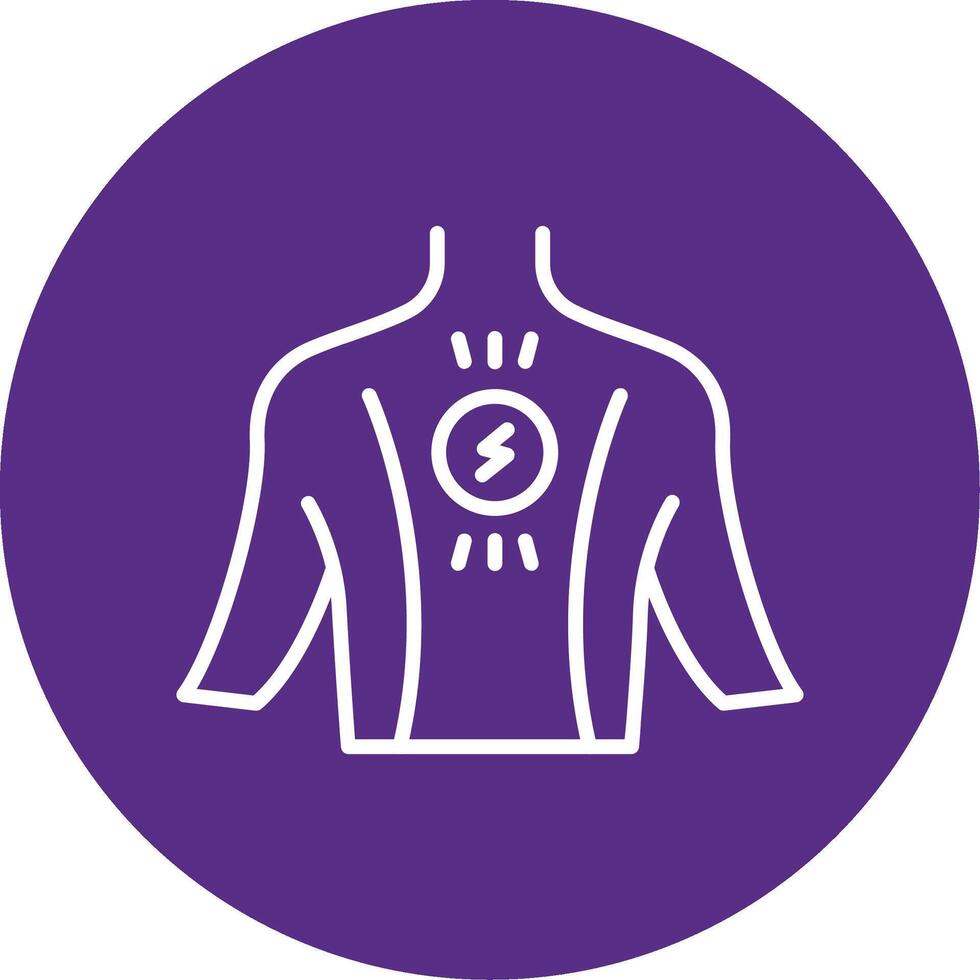 Lower Back Ache Multi Color Circle vector