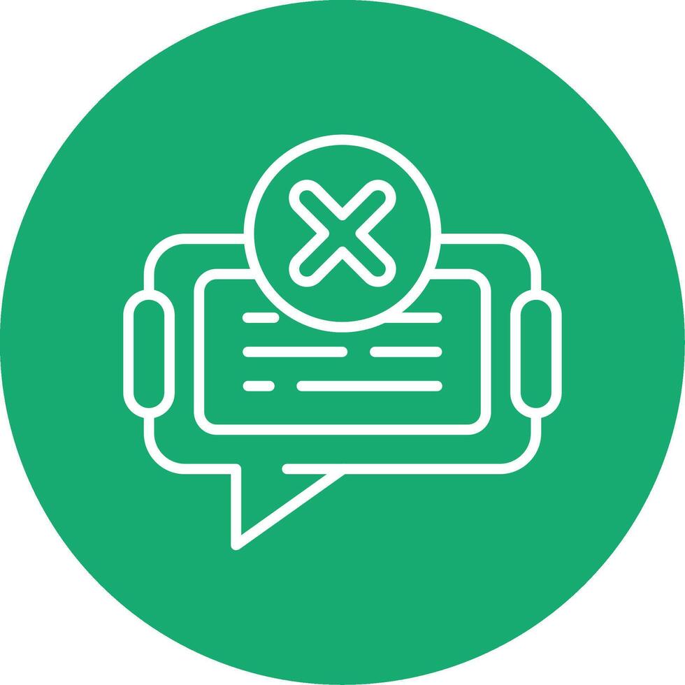 Delete Chat Message Multi Color Circle vector