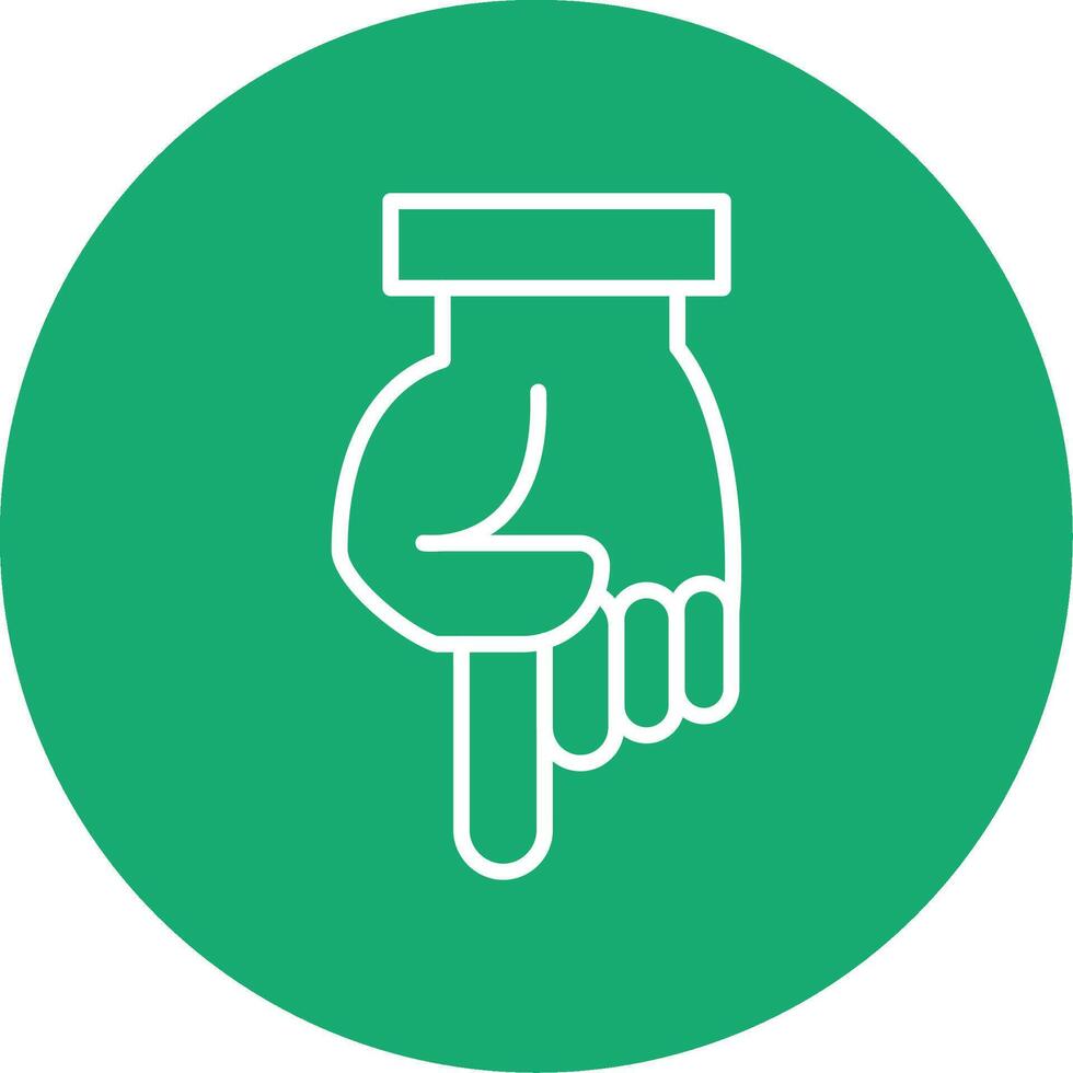 Finger Pointing Down Multi Color Circle vector