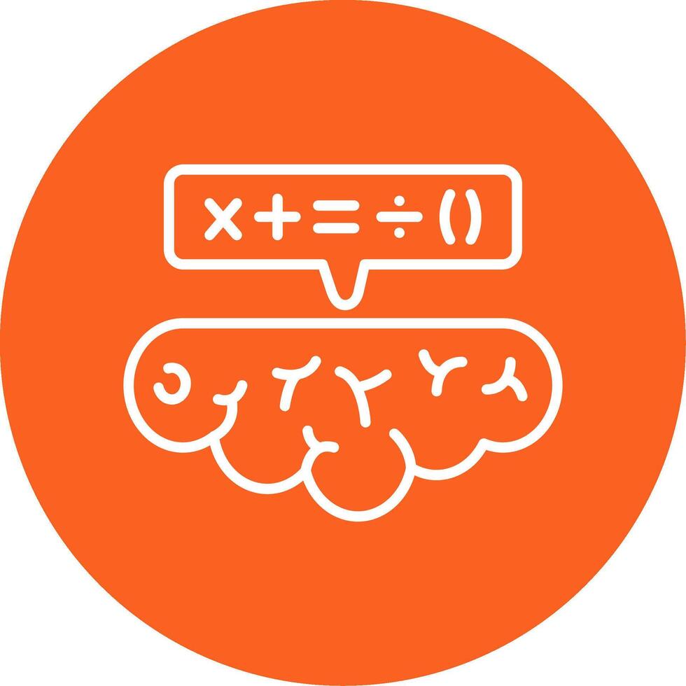 Mathematical Problem Solving Multi Color Circle vector