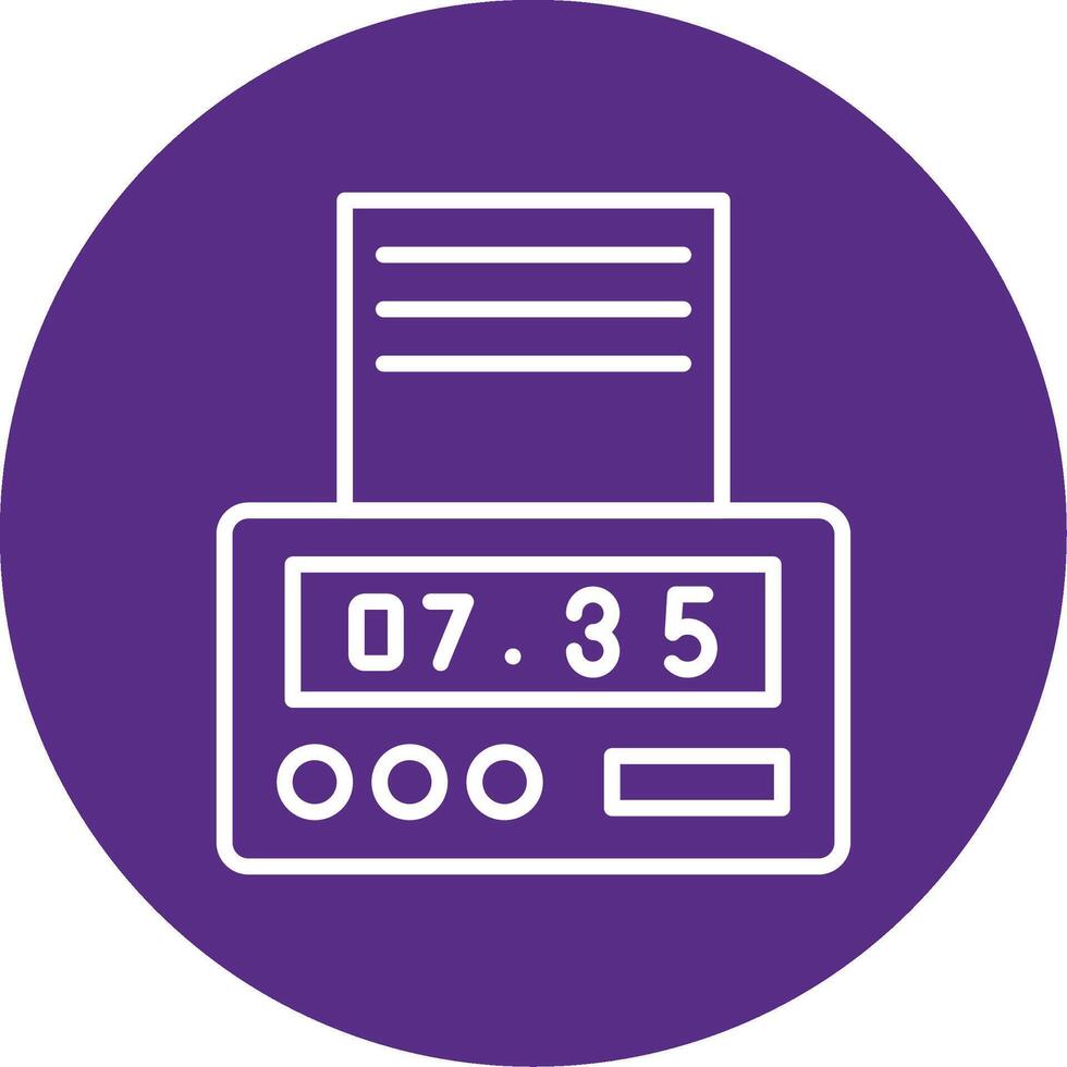 Digital Taxi Meter Multi Color Circle vector