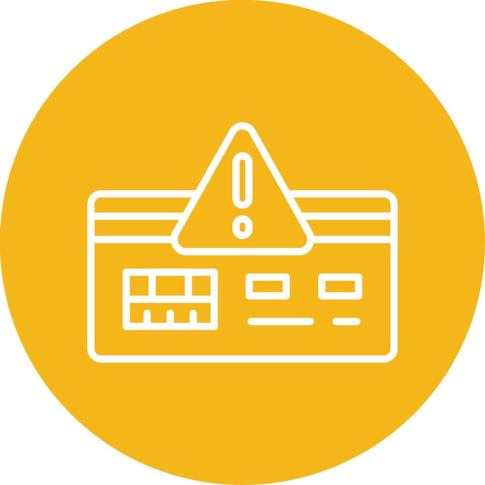 Credit Card Transaction Error Multi Color Circle vector