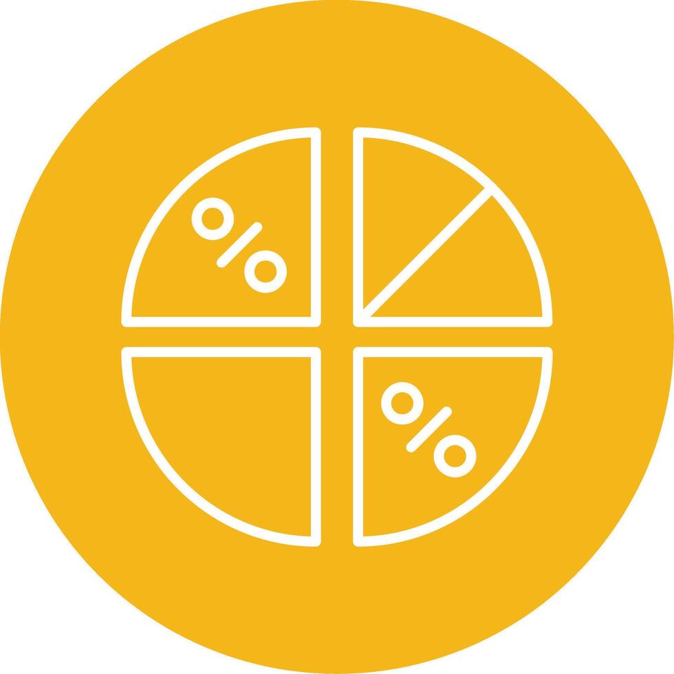 plano tarta gráfico multi color circulo vector