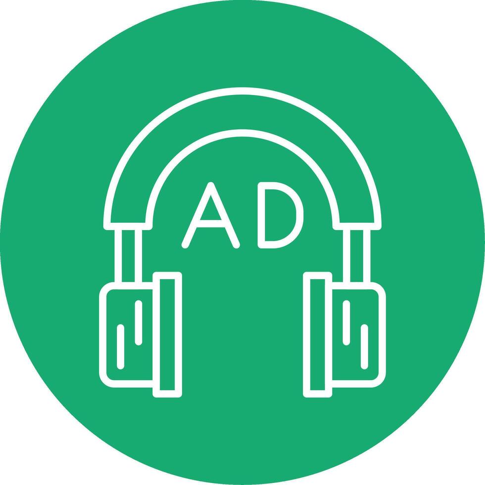 audio descripción característica multi color circulo vector