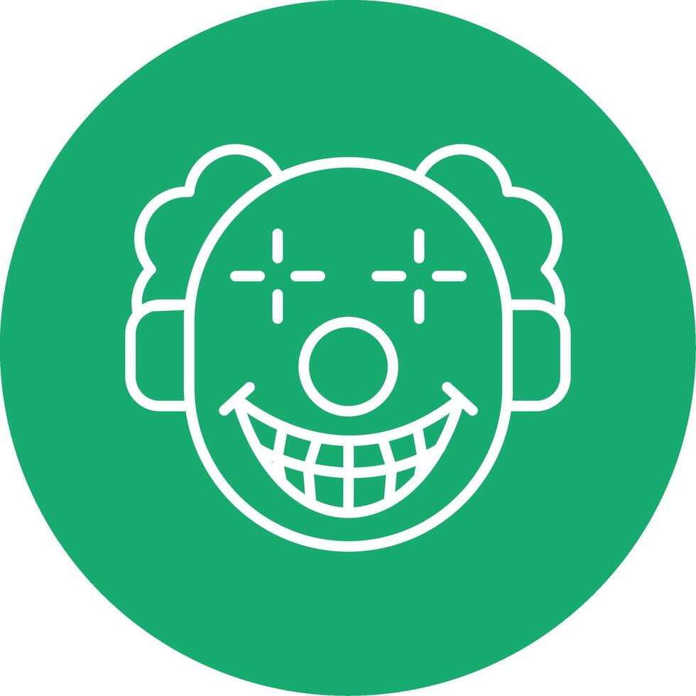 Funny Circus Clown Multi Color Circle vector